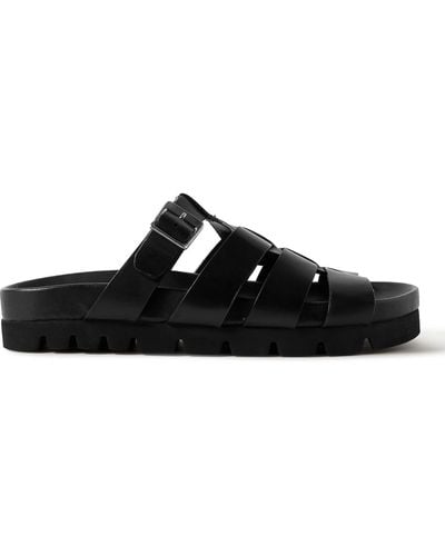 Grenson David Leather Sandals - Black