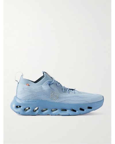Loewe On Cloudtilt Stretch-knit Trainers - Blue