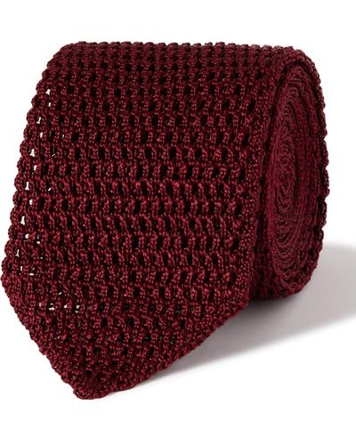 Tom Ford 7cm Knitted Silk Tie - Red