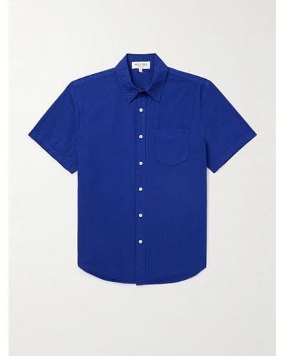 Alex Mill Jo Garment-dyed Cotton-poplin Shirt - Blue
