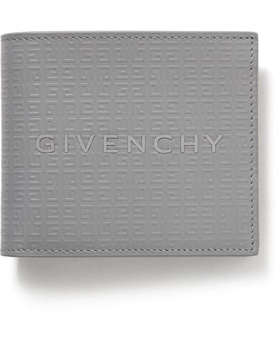 Givenchy Appliquéd Logo-embossed Leather Billfold Wallet - Gray