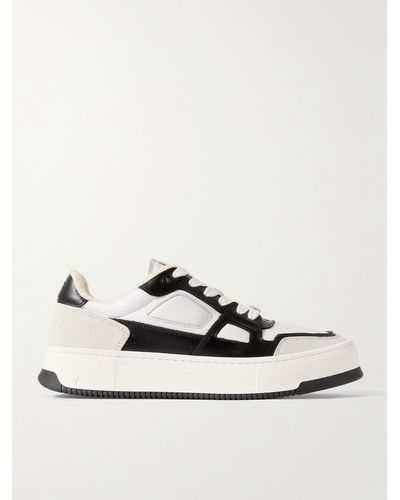 Ami Paris Ami Arcade Suede-trimmed Leather Trainers - White