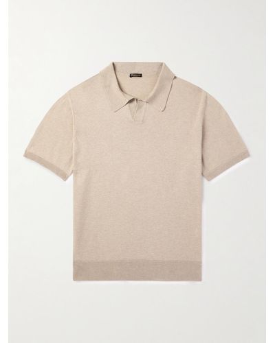 Rubinacci Cotton Polo Shirt - Natural
