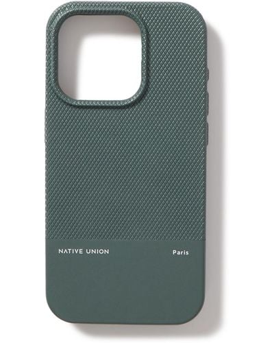 Native Union (re)classic Faux Leather Iphone 15 Pro Phone Case - Green