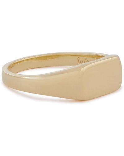Miansai Gold Vermeil Signet Ring - Natural