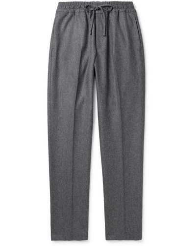 Kingsman Straight-leg Wool-flannel Pants - Gray
