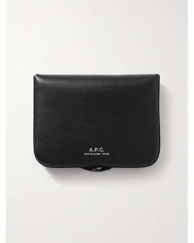 A.P.C. Josh Logo-detailed Leather Wallet - Black
