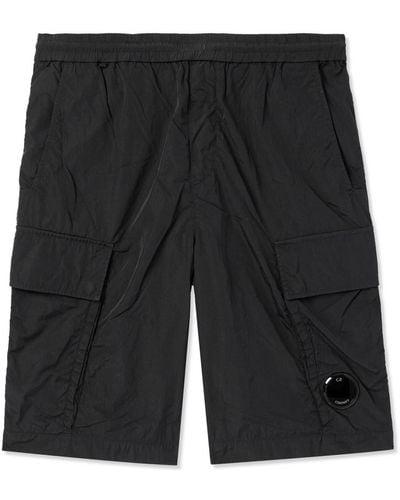 C.P. Company Slim-fit Straight-leg Chrome-r Cargo Shorts - Black