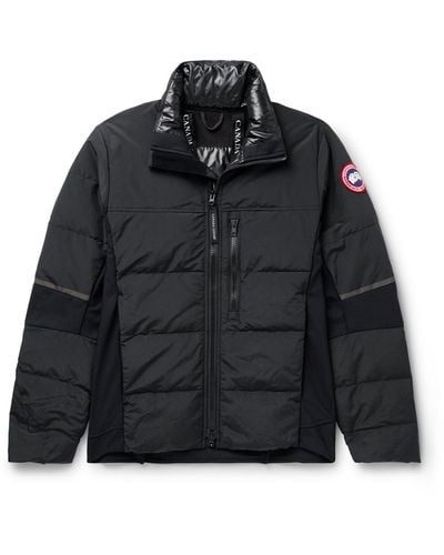 Canada Goose Hybridge® Stretch Jersey-panelled Cordura® Down Jacket - Black