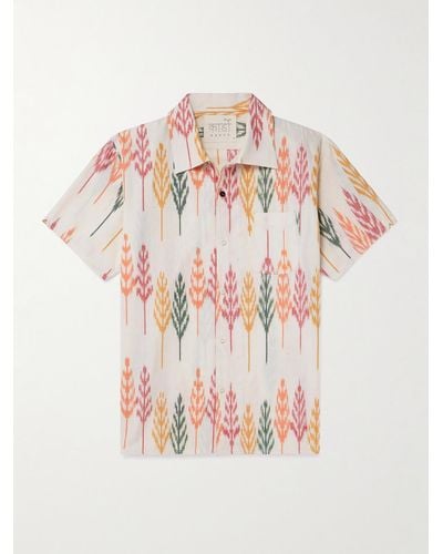 Kardo Chintan Convertible-collar Cotton-jacquard Shirt - Pink