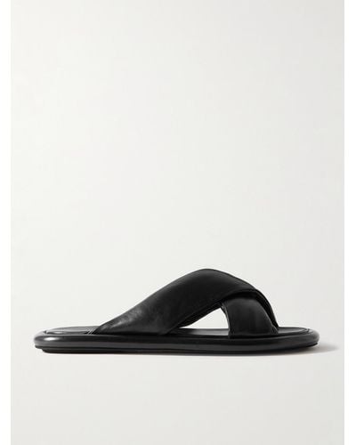 Officine Creative Estens Leather Sandals - Black