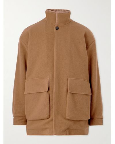 A Kind Of Guise Jona Fleece-lined Wool And Cashmere-blend Coat - Brown