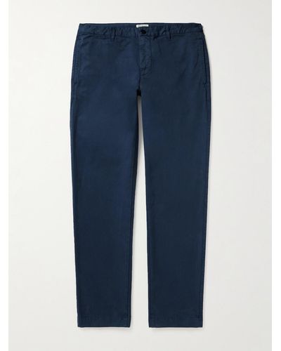 Hartford Tex Straight-leg Cotton-twill Trousers - Blue