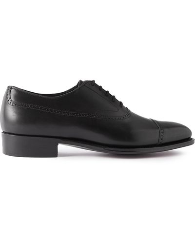 George Cleverley Charles Leather Oxford Shoes - Black