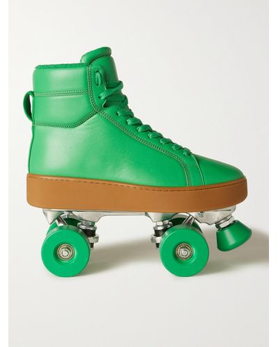 Bottega Veneta Leather High-top Rollerskates - Green