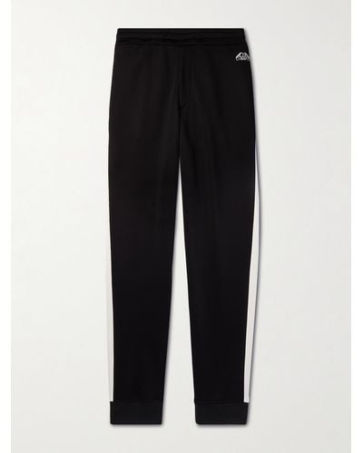 Alexander McQueen Tapered Logo-embroidered Striped Jersey Joggers - Black