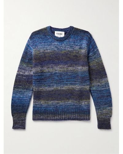 Corridor NYC Space-dyed Knitted Jumper - Blue