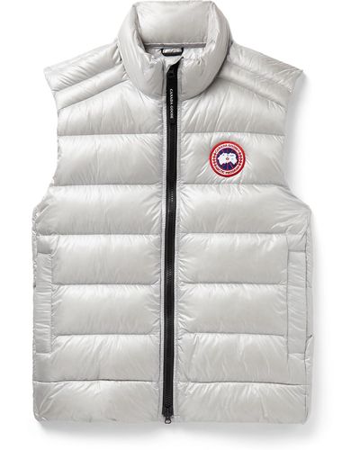 Canada Goose Padded Down Gilet In Silver - Gray
