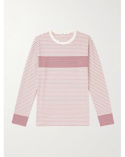 MR P. Striped Cotton-jersey T-shirt - Pink