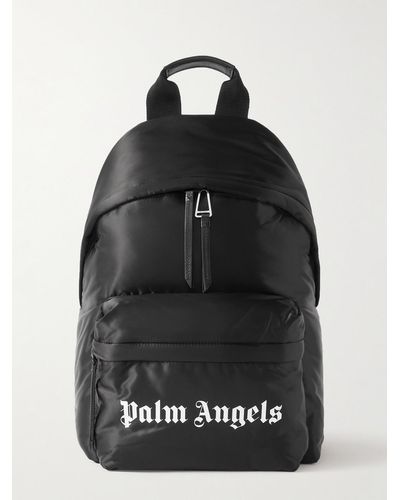 Palm Angels Logo-print Shell Backpack - Black