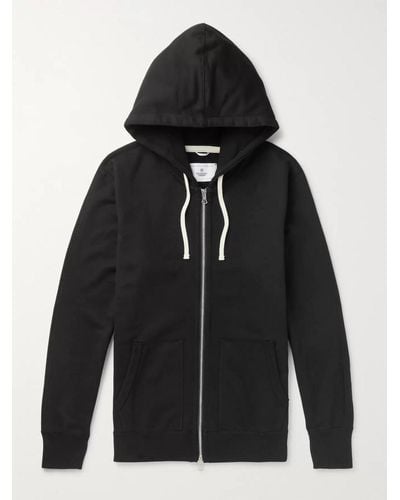 Reigning Champ Loopback Cotton-jersey Zip-up Hoodie - Black