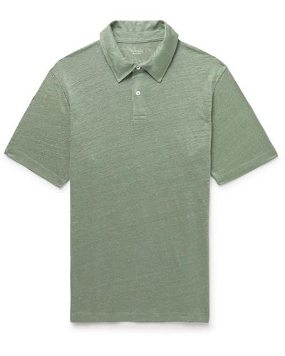 Hartford Linen Polo Shirt - Green