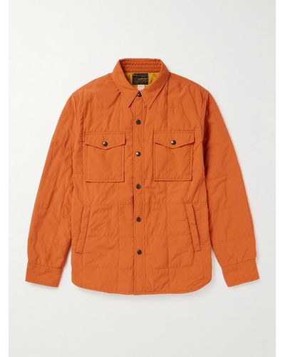 RRL Mountaineer Quilted Shell Shirt Jacket - Orange