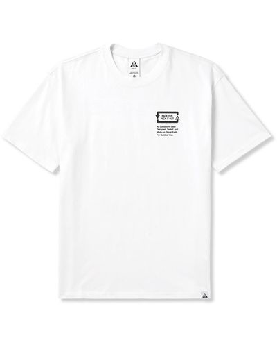 Nike Acg Printed Dri-fit T-shirt - White