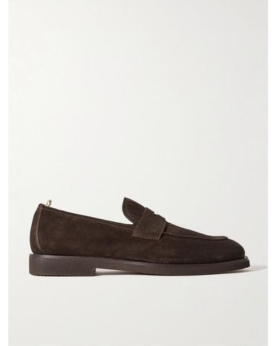 Officine Creative Opera Suede Penny Loafers - Brown