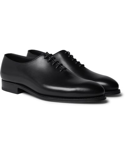 J.M. Weston Whole-cut Leather Oxford Shoes - Black