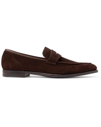 George Cleverley George Suede Penny Loafers - Brown