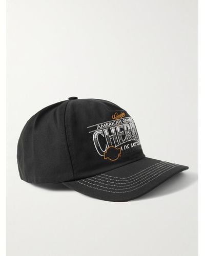 CHERRY LA Logo-embroidered Cotton-twill Baseball Cap - Black