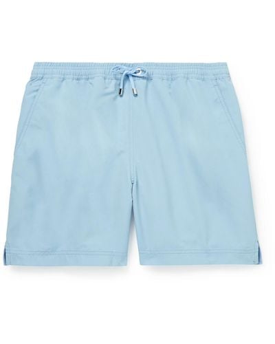 Sunspel Mid-length Recycled Seaqual Swim Shorts - Blue