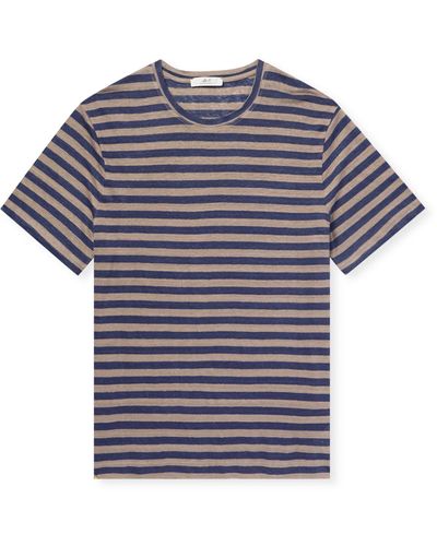 MR P. Striped Linen T-shirt - Blue