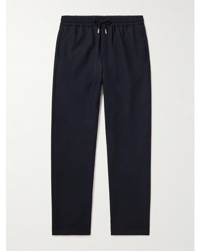 MR P. Tapered Virgin Wool-blend Joggers - Blue