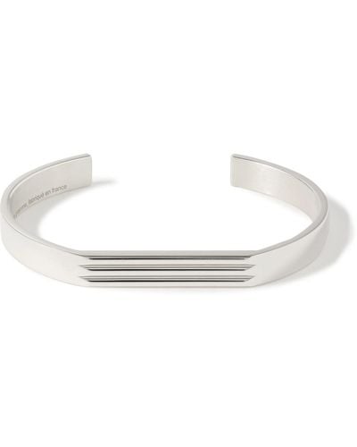 Le Gramme Godron 21g Recycled Sterling Silver Cuff - White