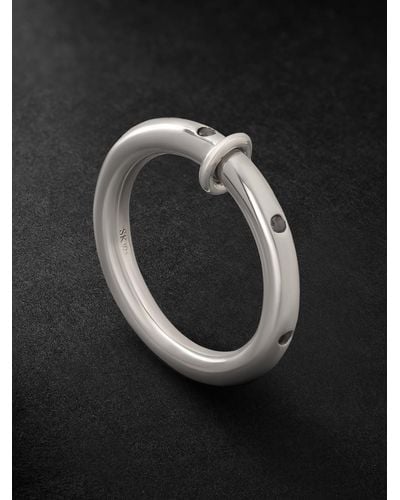 Spinelli Kilcollin Ovio Ring aus Silber mit Diamanten - Schwarz