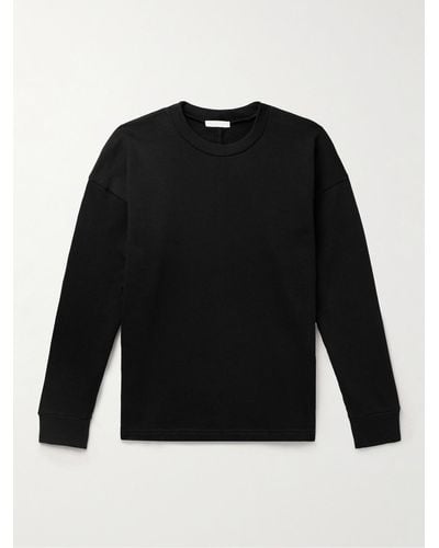 The Row Ezan Cotton-jersey Sweatshirt - Black