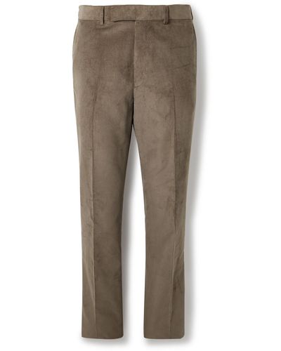 Kingsman Tapered Cotton-corduroy Pants - Natural