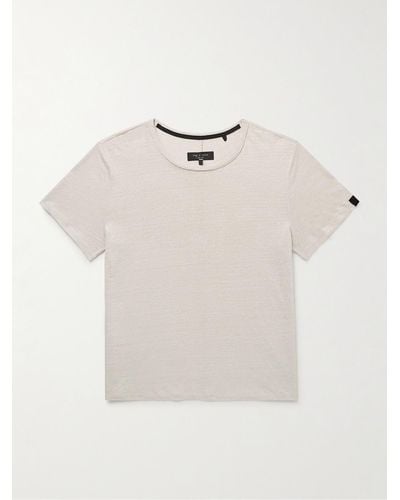 Rag & Bone T-shirt in lino mercerizzato Classic - Neutro