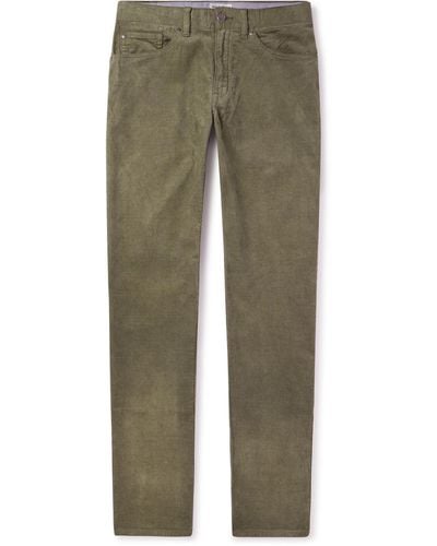 Peter Millar Superior Soft Straight-leg Cotton-blend Corduroy Pants - Green