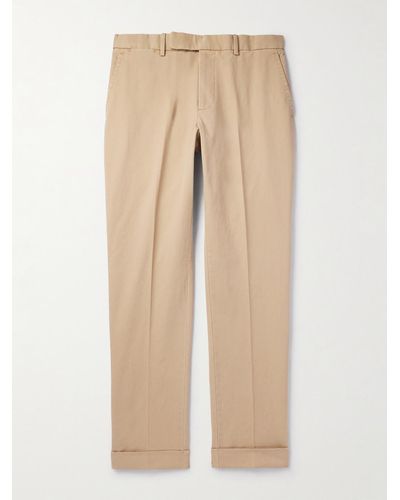 Polo Ralph Lauren Straight-leg Cotton-blend Twill Suit Trousers - Natural
