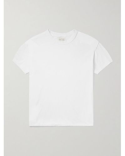 Les Tien Inside Out T-Shirt aus Baumwoll-Jersey - Weiß