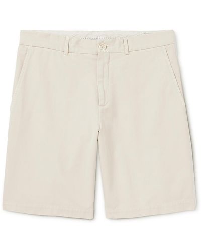 Brunello Cucinelli Straight-leg Cotton-twill Bermuda Shorts - White