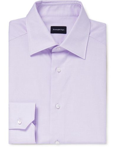 Zegna Milano Cotton Shirt - Purple
