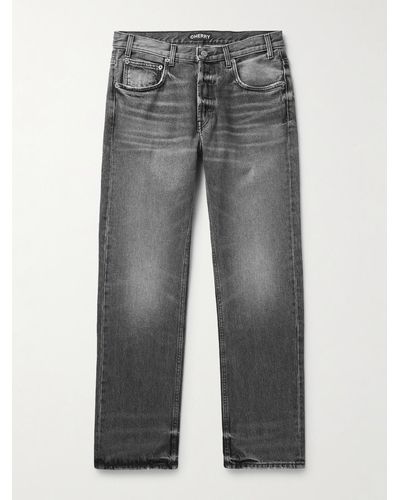 CHERRY LA Straight-leg Distressed Jeans - Grey