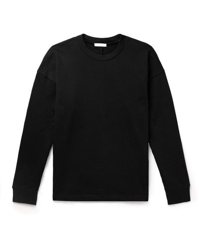 The Row Ezan Cotton-jersey Sweatshirt - Black