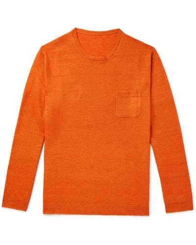 Anderson & Sheppard Linen Sweater - Orange