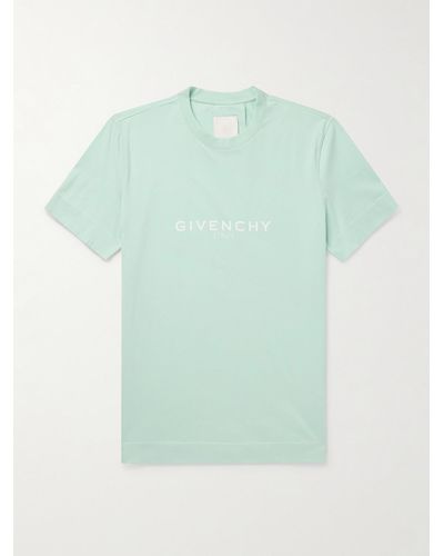 Givenchy Archetype T-Shirt aus Baumwoll-Jersey mit Logoprint - Grün