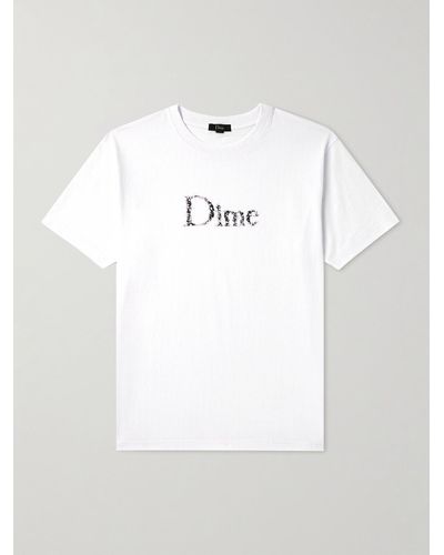 Dime Logo-printed Cotton-jersey T-shirt - White